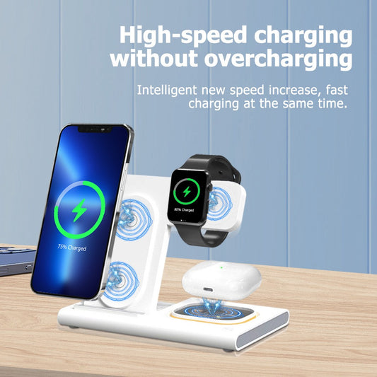 3 in 1 wireless charger supports fast charging and multifunctional wireless charging